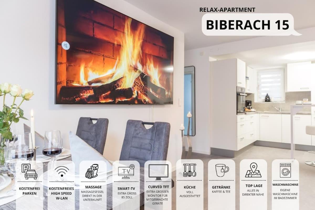 Relaxapartment 15 Massagesessel Smarttv Kueche Biberach an der Riß Exterior photo